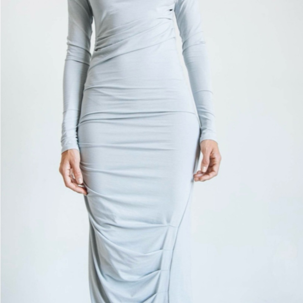 The Line by K Gray Ruched Long Sleeve Bodycon Dress